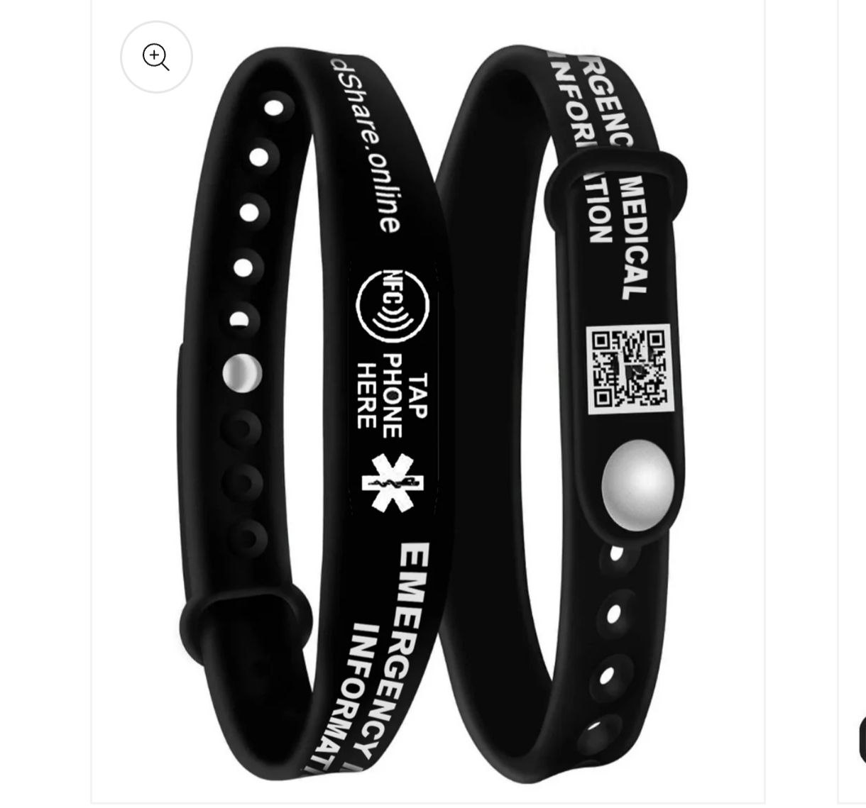 Черный NFC-браслет