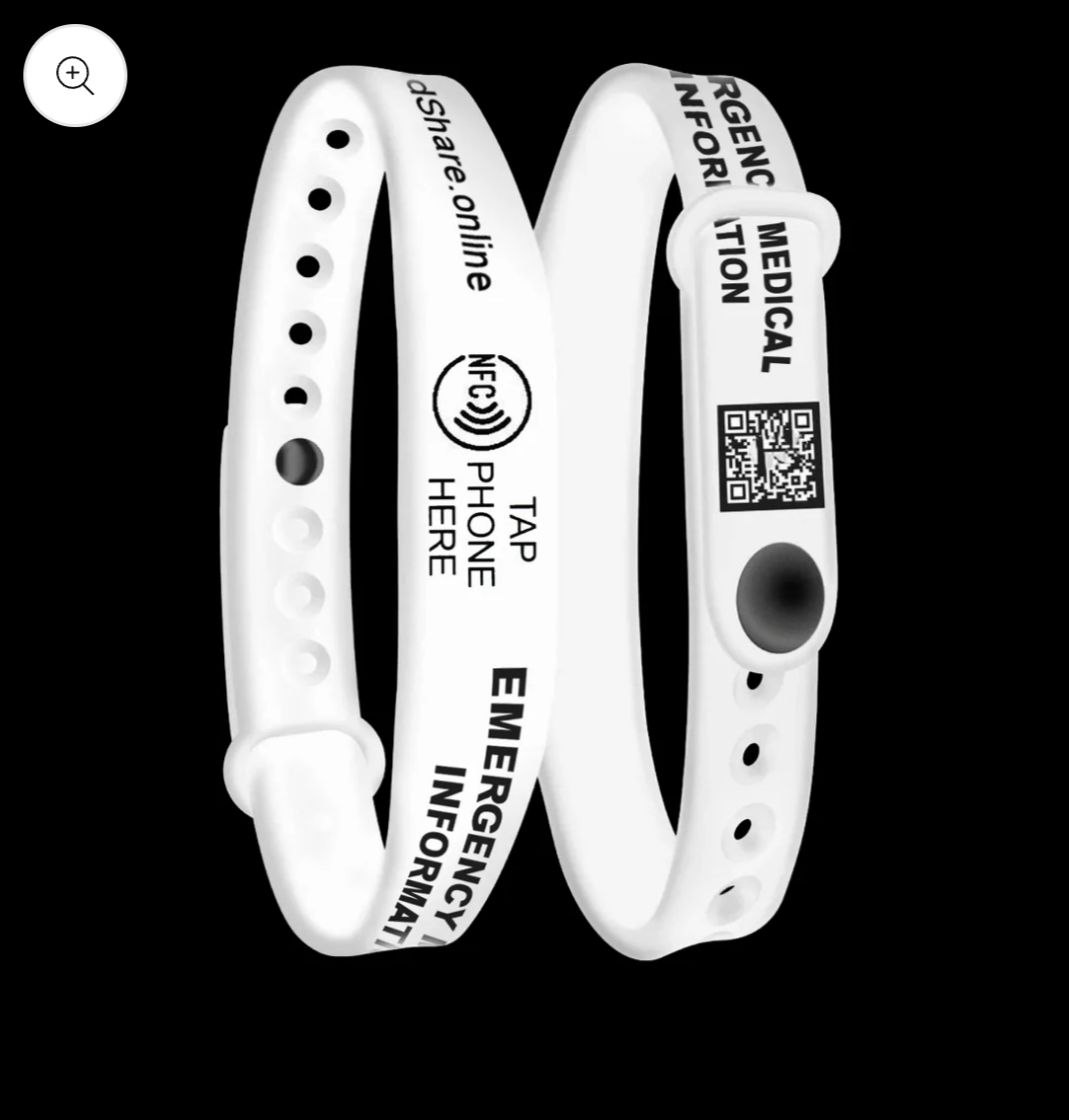 Белый NFC-браслет